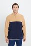Men's Caramel-lacquer Standard Fit Regular Cut Daily Comfortable Double Color Fleece Sports Sweatshirt - 3