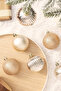 New Year New Year Set of 17 Ball Tree Ornament Gold 6 cm - 2