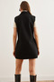 Women's Black Buttoned Pocketed Bouclé VestYLK-19000050 - 8