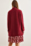 Women's Burgundy Garnished Thessaloniki Dresselb-19000965 - 5