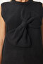 Women's Black Bow Knit Sweater Pf00083 - 5