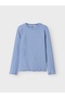 Nkfvemma Blue Glitter Slim Top - 13235162 - 3