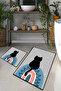 Waıten Set of 2 Bathroom Rugs Bath Mat