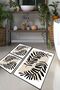 Castıng Leaf Set of 3 Bathroom Rug Bath Mat