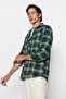 Green Regular Fit Winter Checked Lumberjack Shirt Tmnaw23Go00065 - 3