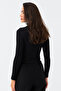 Women's Black Front Window Camisole Blouse Ey2973 - 2