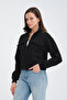 Women's Cotton with Fleece Inside with Pocket Crop Jacket-Cardigan - 4