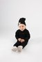 Turtleneck Throat Ribbed Cotton Beret 3-Piece Set Baby and Children's Clothing - 5