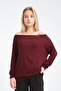 Women's Off-Shoulder Slim Viscose Knitwear Knitted Sweater - 5