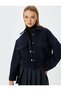 Women's Navy Pocket Detail Shacket