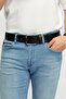 Men's 100% Genuine Leather Black Leather Belt with Black Trim 4.5 cm Jeans Belt Black - 5