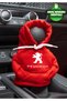 Peugeot Logo Red White Gear Shift Hoodie Car Gear Shift Outfit Shifter Fleece Auto Accessory Gear Shift Knob