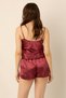 Satin Slit Thin Strap Shorts Set - 6