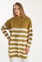Oil Green Striped Knitwear Tunic 5330