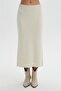 Ecru Midi Knitwear Skirt - 3