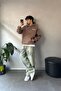 About Blank Printed Brown Oversize Hoodie - 4