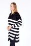 Black Striped Ribbed Knitwear Tunic 5335