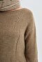 Brown Long Ripped Patterned Knitwear Dress - 4