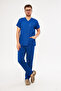 Cobalt Blue Stretch Fabric Unisex Medical Nurse and Doctor Uniform Scrubs Surgical Clothing Set - 6