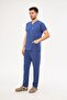 Storm Blue Stretch Fabric Unisex Batwing Sleeve Nurse and Doctor Uniform Set Scrubs Hospital Uniform - 7