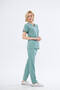 Sage Green Stretch Fabric Unisex Batwing Sleeve Doctor and Nurse Uniform Scrubs Surgical Set - 5