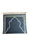 Ramazana Special Digital Printed Name Embroidered Large Size Velvet Prayer Rug - 4