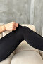 High Waist Recovery Winter Thermal Black Plush Leggings - 7