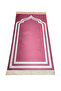 Ramazana Special Digital Printed Large Size Pink Bridal Bundle Gift Dowry Velvet Prayer Rug - 2
