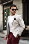 Italian Style Mono Collar Scarfed Men's Single Jacket