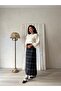 Long Black Color Tweed Skirt - 4