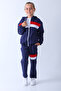Quilted Pockets Navy Blue Children's Trousers Sweatpants - 4