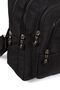 Black Unisex Crinkle Fabric Multi-Compartment Backpack Daily Multi-Pocket Water Resistant - 6