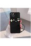 Apple iPhone 14 Compatible Case Zebana Love Bear Silicone Case Black
