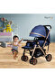 Wilder Lightweight Compact Travel Stroller Collapsible Large Storage.Blue - 4