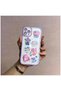 Apple iPhone 13 Pro Max Compatible Case Silicone Case with Teddy Bear and Rabbit Lilac