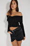 Open Shoulder Button Detailed Knitwear Top - 4