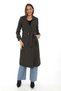 Tam12Den Women's Sle Detailed Diegonel Fabric Cashmere Cashmere Coat - Brown - 4