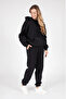 Women's 3 Thread Puff Inside Oversize Comfortable Thick Hooded Quality Tracksuit Set - 2