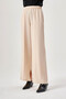 Beige Trousers with Stitched Front - 2