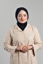 Navy Blue Practical Ready-Made Pleated Hijab Scarf - Sandy Hijab with Back Snaps 2406_02