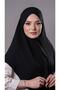 Black Practical Ready Interlocking Hijab Scarf Aerobin Fabric Cross Hijab 2307_01