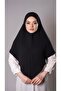 Black Practical Ready-made Interlocking Hijab Scarf Aerobin Fabric Plain Hijab 2309_01