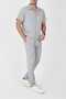 Men's Short Sleeve Slim Fit Slim Fit Lycra Gray Shirt and Pipe Leg Pants Bottom Top Set - 2