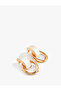 Geometric Earrings Natural Texture - 2