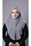 Gray Practical Ready-made Interlocking Hijab Scarf Sandy Fabric Slit Plain Hijab 2310_15