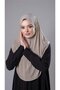 Beige Practical Ready-made Interlocking Hijab Scarf Sandy Fabric Plain Hijab 2308_12 - 2
