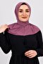 Wine Practical Ready-made Interlocking Hijab Scarf Sandy Fabric with Snaps at the Back 2101_08