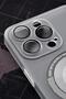 iPhone 13 Pro Max Compatible White Color Semi-Transparent Slim Hard Cover Case with Camera Lens Protection - 2