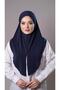 Navy Blue Practical Ready-made Interlocking Hijab Scarf Sandy Fabric Slit Plain Hijab 2310_02