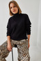 Women's Black Turtleneck Knitwear Sweater 20246916 - 6